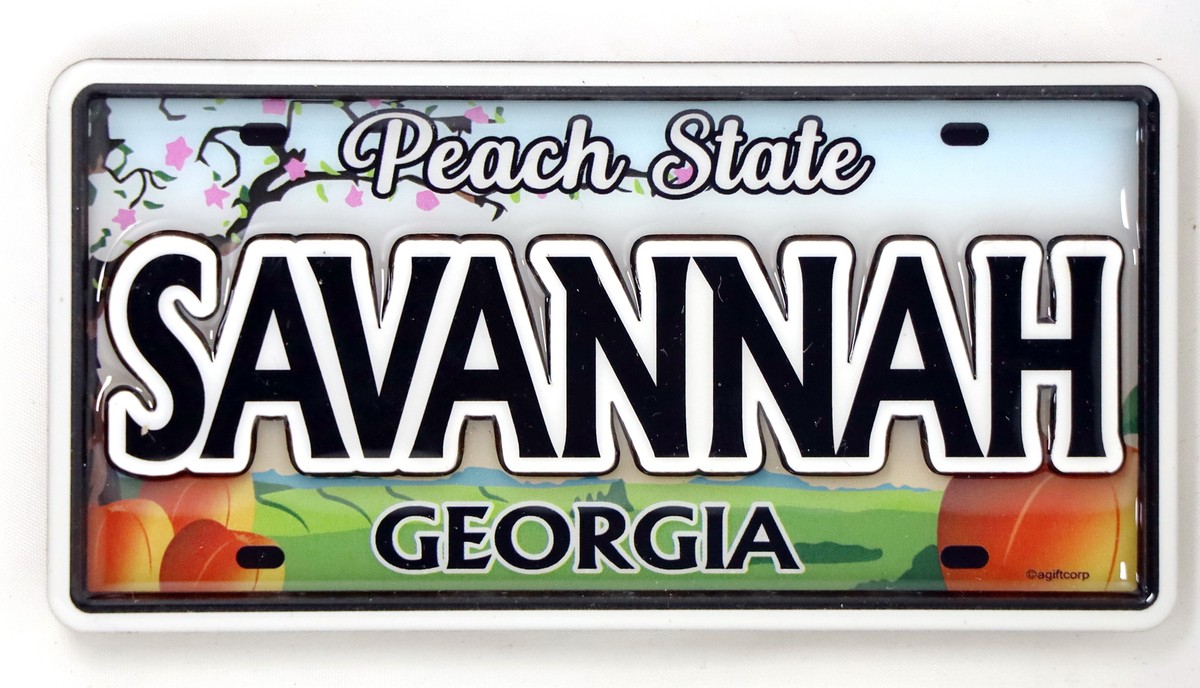 Savannah Georgia License Plate Dual Layer MDF Magnet | eBay