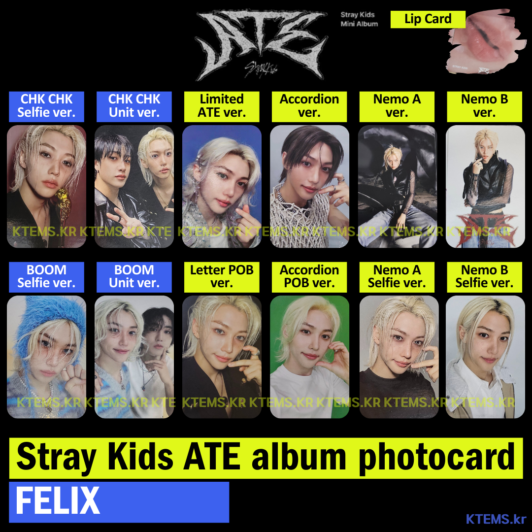 Stray Kids ate photocard Felix limited ver letter accordion album