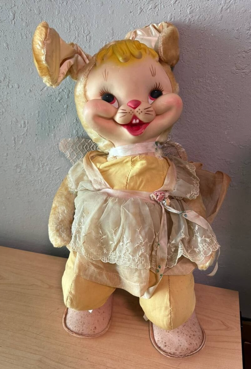 VERY RARE VTG Rushton Co Star Creations Rubber Face Bunny 27