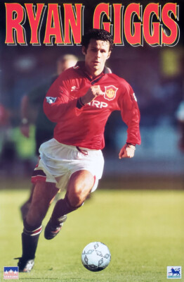 RYAN GIGGS 1995 Manchester United FC Vintage Original EPL Action