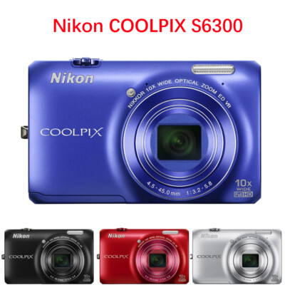 Nikon COOLPIX S6300 16 MP Digital Camera w/10x Zoom NIKKOR 90%NEW
