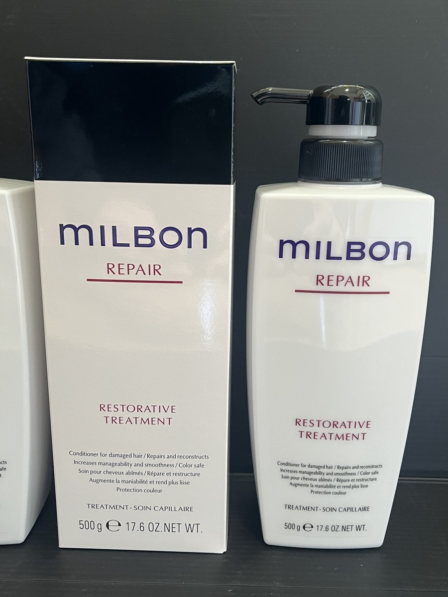 Milbon Repair Restorative Shampoo 500mL & Treatment 500mL 17.6 OZ