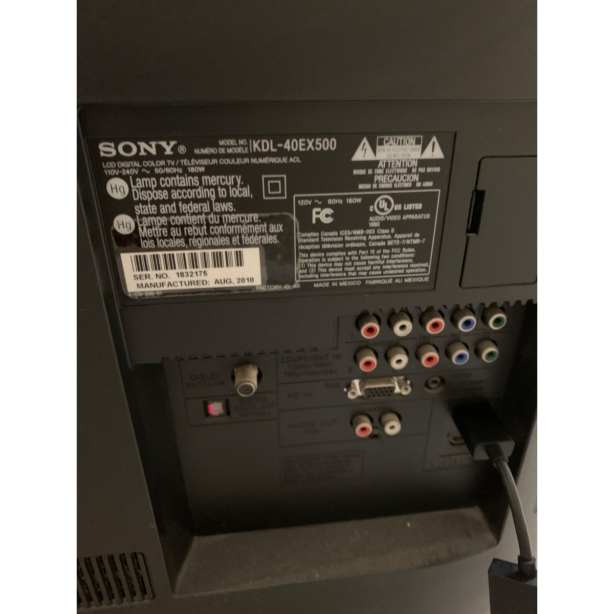 Sony Bravia KDL-40EX500 40