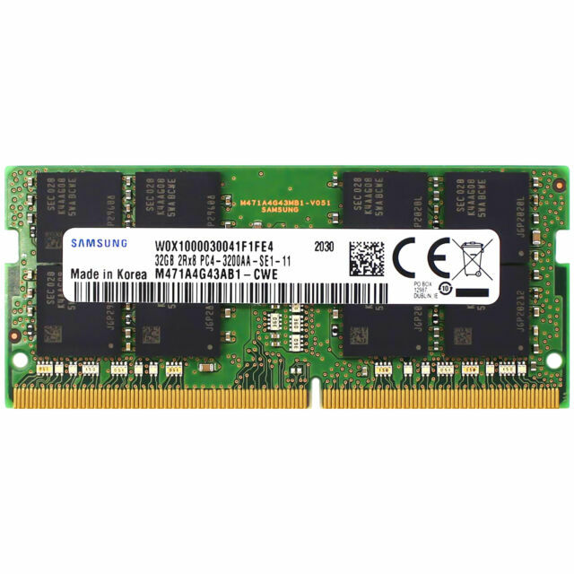 Samsung 32GB (1 x 32GB) PC4-25600 (DDR4-3200) Memory