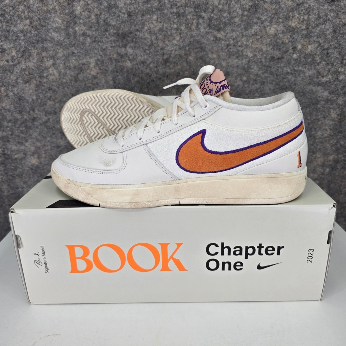 Nike Book 1 'Valley' Sail Orange Purple FJ4249-106 Men's Size 15