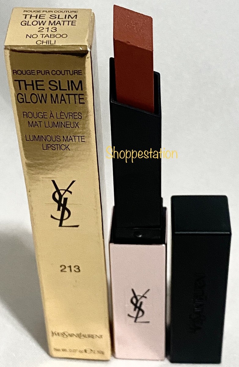 Yves Saint Laurent The Slim Glow Matte Lipstick Shade 213 NO TABOO