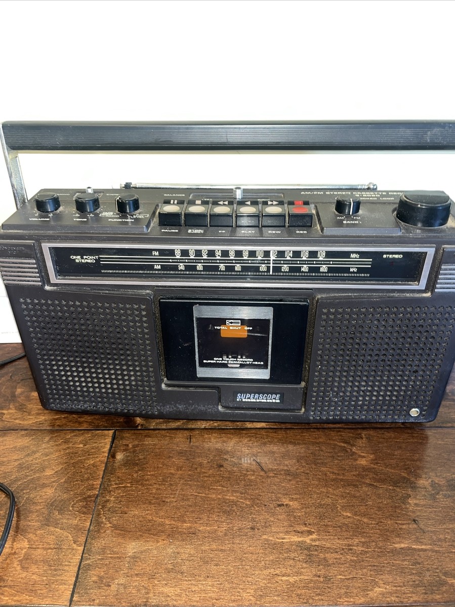 MARANTZ SUPERSCOPE CRS-2020 AM/FM STEREO CASSETTE BROWN BOOMBOX | eBay
