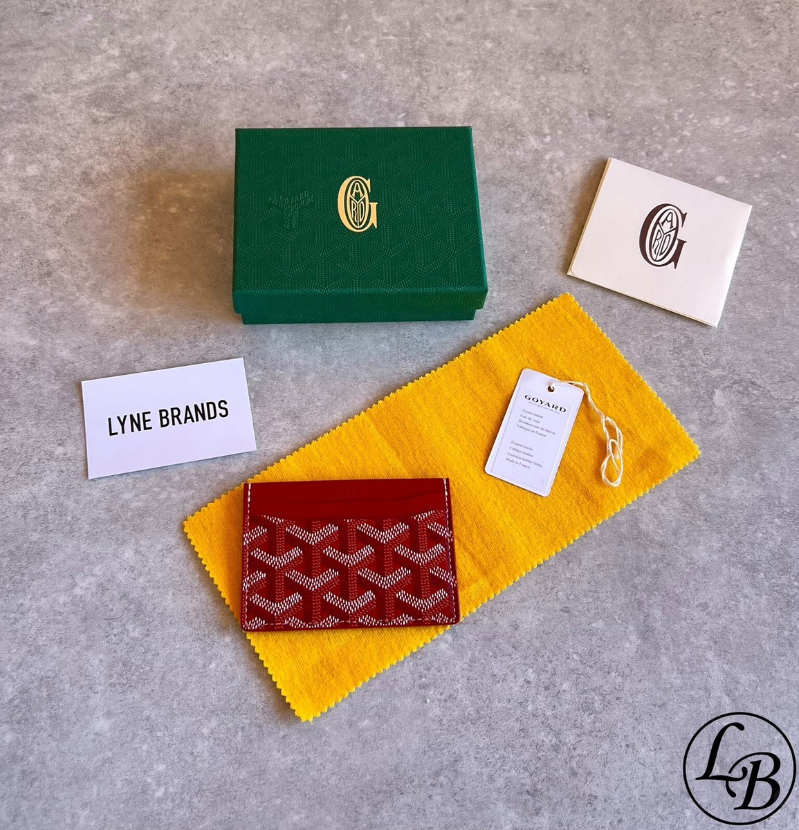 GOYARD - Cherry Red Saint Sulpice Canvas Wallet / Card Holder | eBay