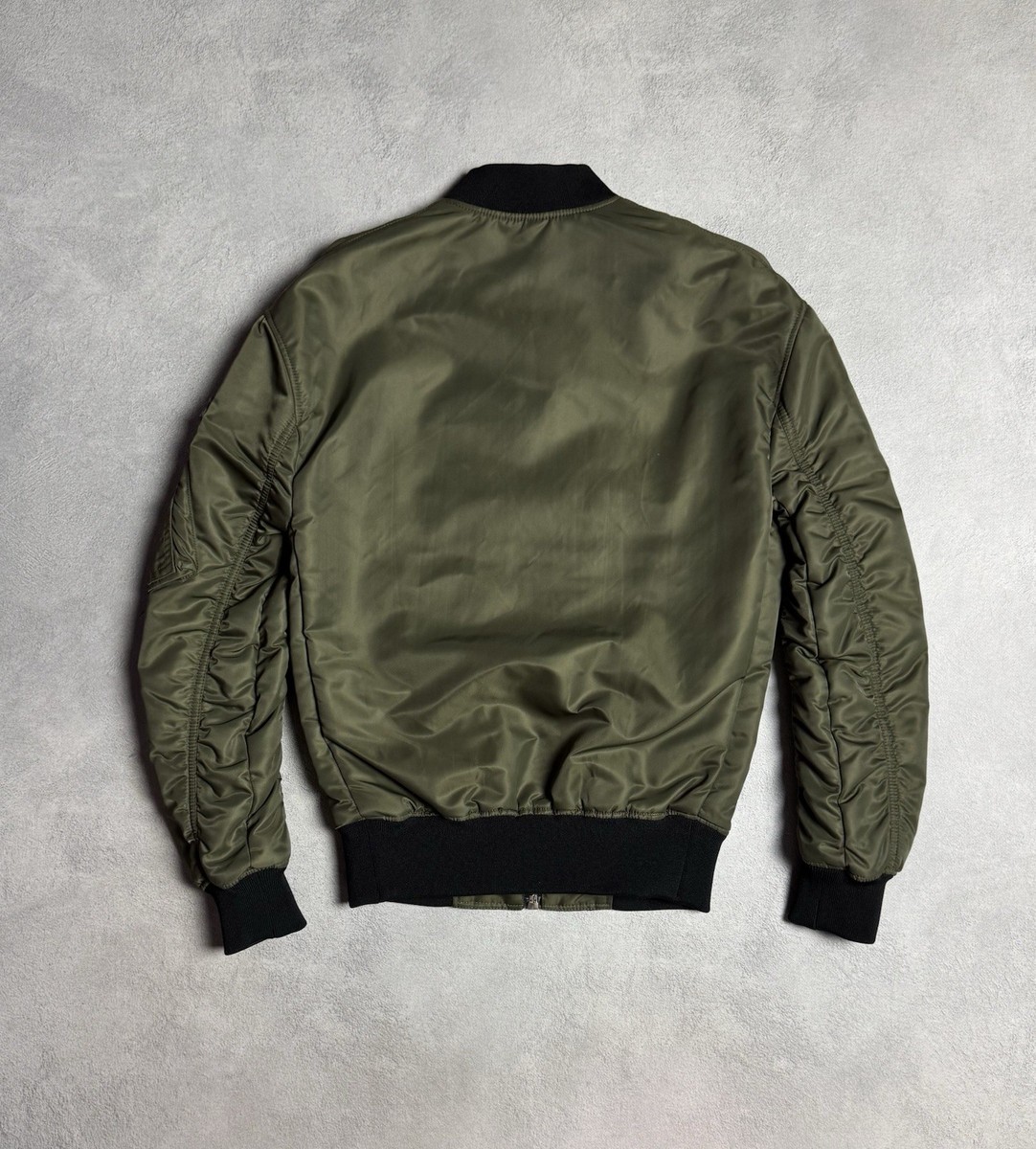 Alexander McQueen MCQ Womens Green Nylon Bomber Jacket Size IT 36