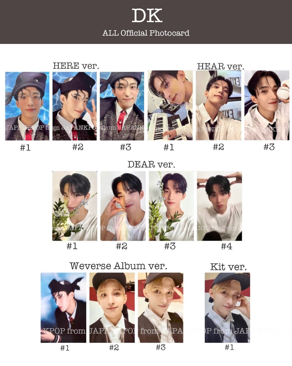 DK SEVENTEEN 17 IS RIGHT HERE HEAR DEAR Official Photocard Album