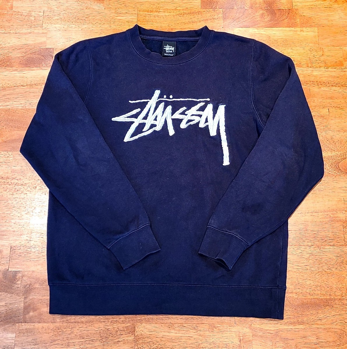 Vintage 90's Stussy Big Logo Made In USA Sweatshirt Men's Medium