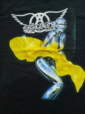 Vintage Aerosmith Hajime Sorayama World Tour Just Push Play Tshirt