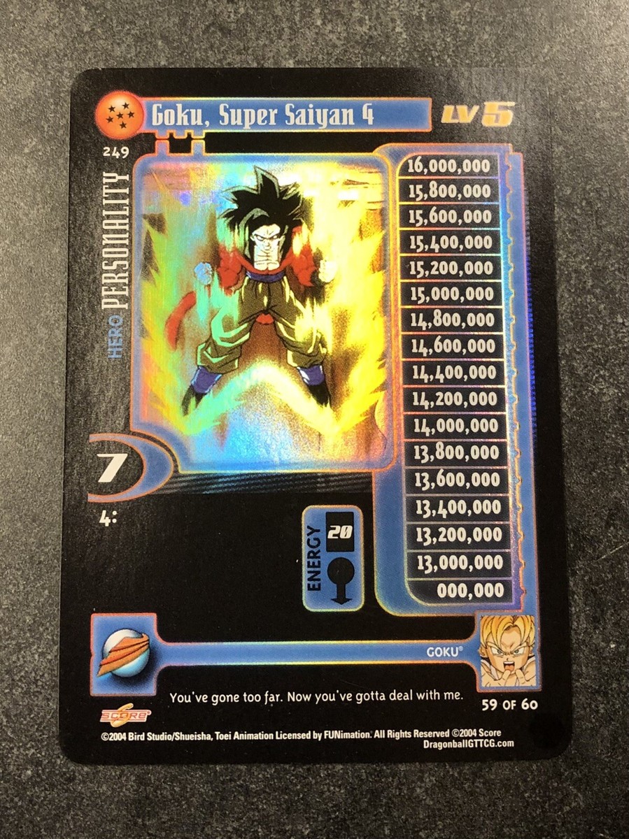 Goku, Super Saiyan 4 Dragon Ball GT Card, RARE. | eBay