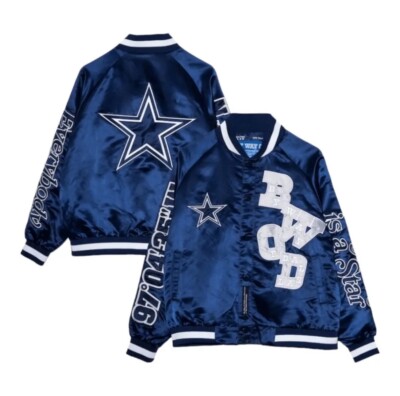 BY WAY OF DALLAS Dallas Cowboys Varsity Full-Snap Jacket - Size XL