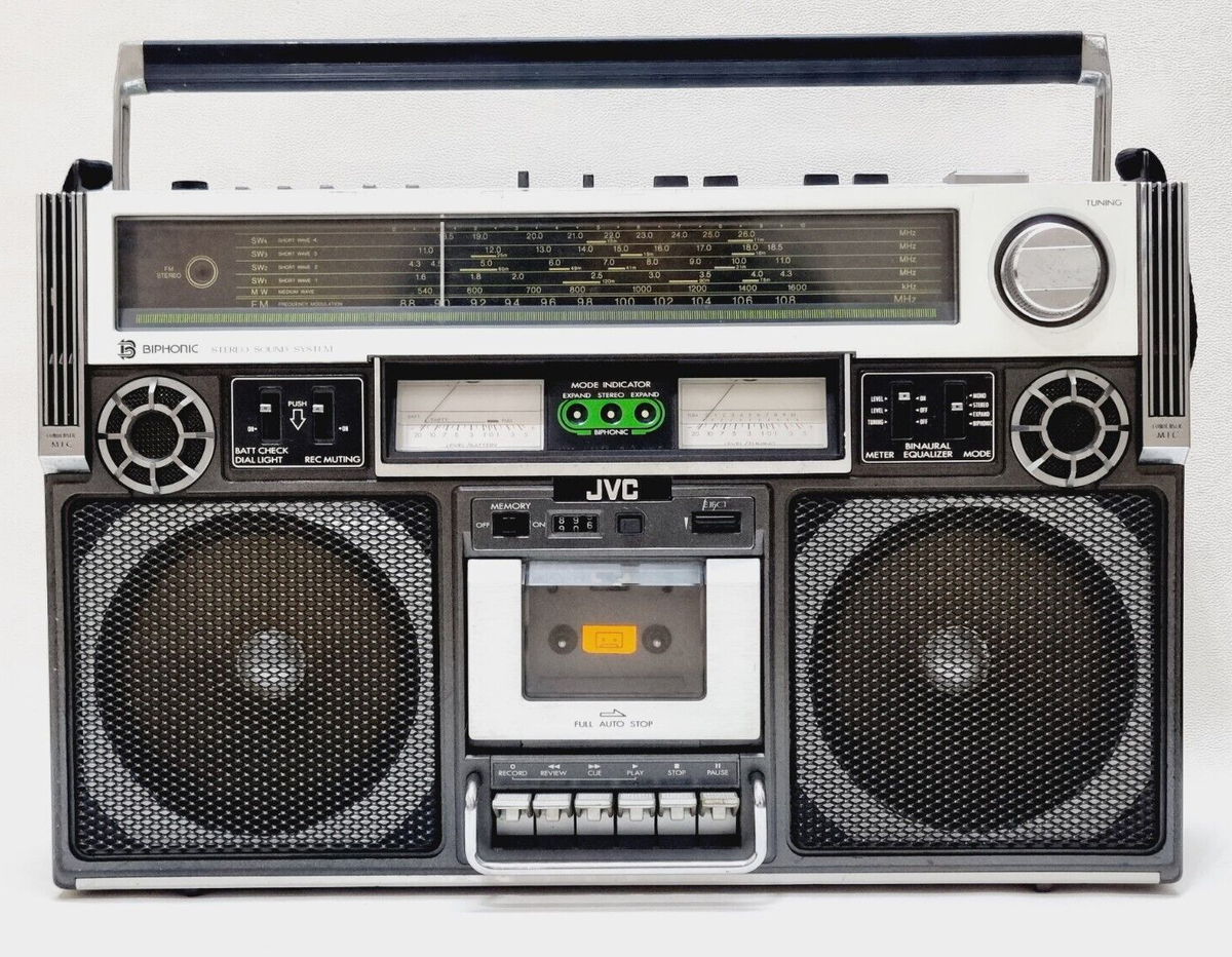 JVC RC-838W Boombox Ghettoblaster Stereo Radio Cassette Recorder