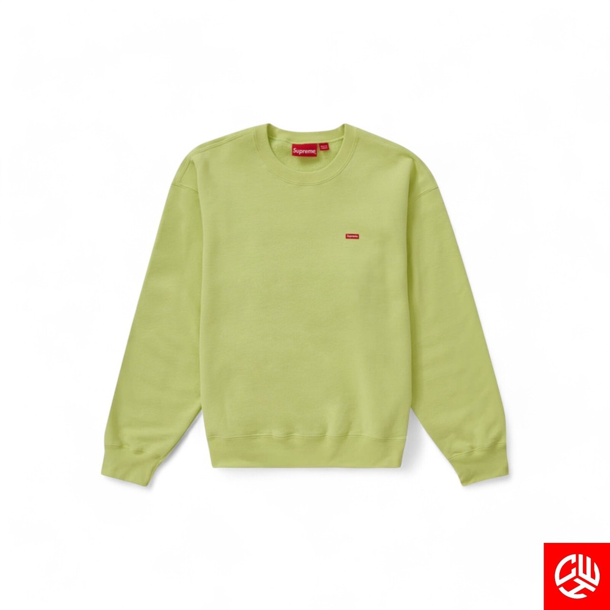 SUPREME Small Box Logo Crewneck Sweatshirt 'Lime' SS23- Size Small