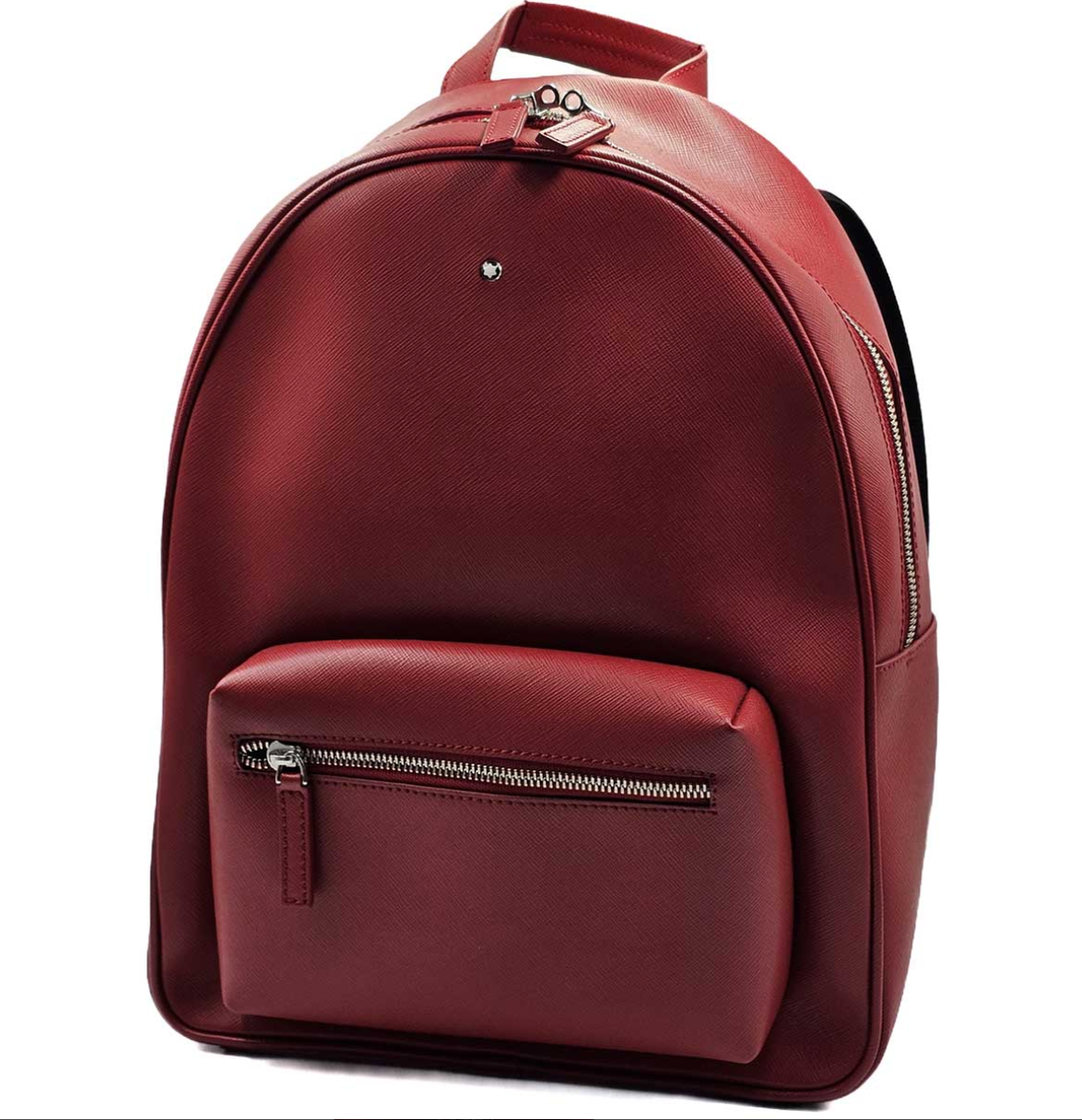 Montblanc Sartorial Red Leather Dome Backpack Small Size Compact