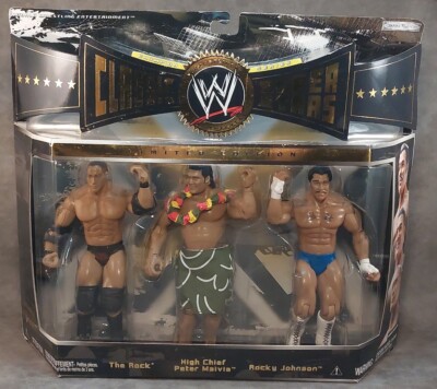 WWE Jakks Classic Superstars 3 Pack The Rock High Chief Maivia