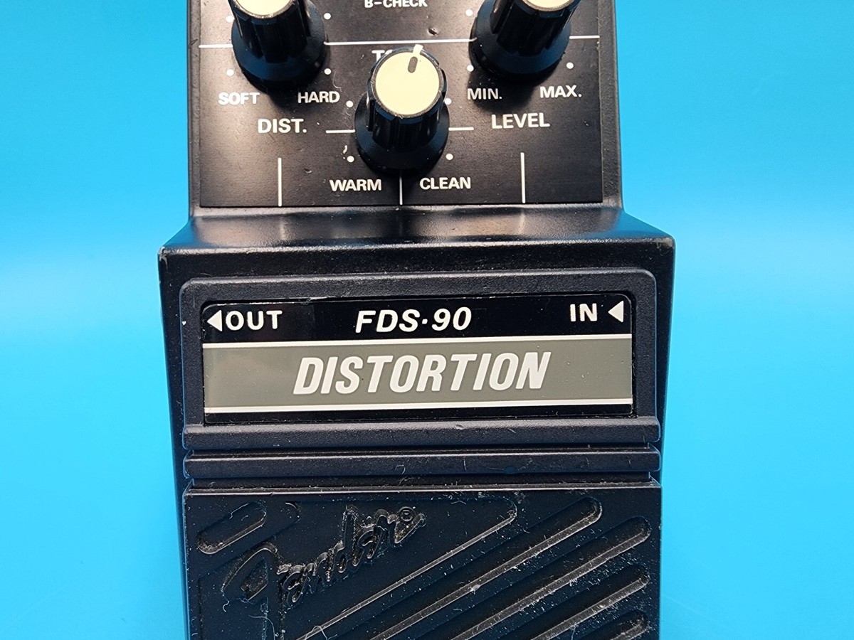 Vintage 80s Fender FDS-90 Guitar Effect Distortion Pedal J4558D