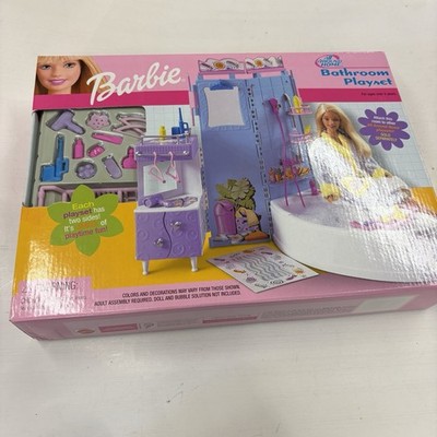 Vtg Barbie All Around Home Bathroom Playset w/Bath Tub Sink Shower