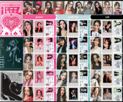 G)I-DLE GIDLE PHOTOCARD OFFICIAL I Feel Red cape Heart polaroid ID