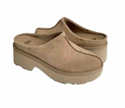 UGG NEW HEIGHTS CLOG SAND SLIP ON PLATFORM SANDALS US 9 / EU 40