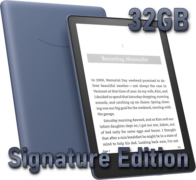 Kindle Paperwhite Signature Edition - Denim Blue, 32GB, 6.8