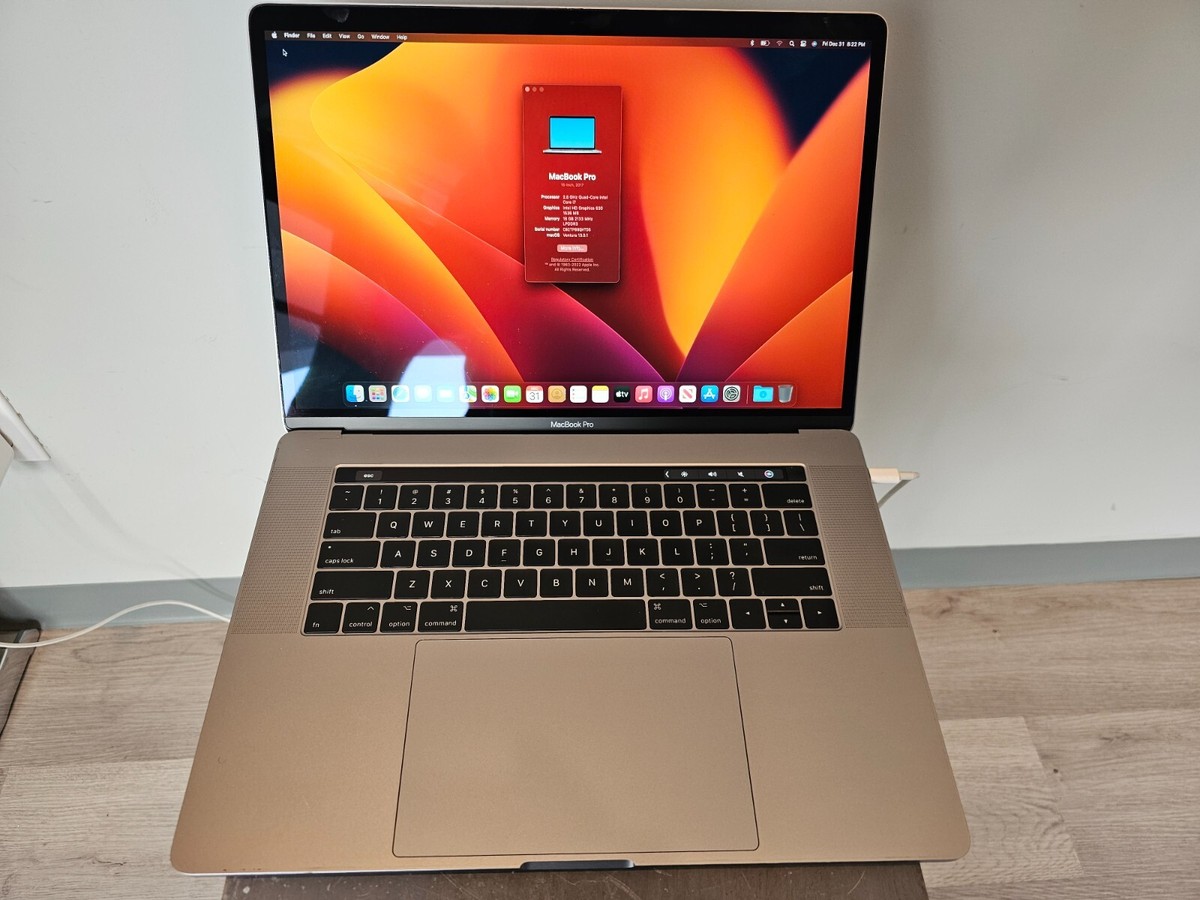 2017 MacBook Pro 15in Intel Quad-Core i7 2.8GHz, 16GB RAM, 251GB