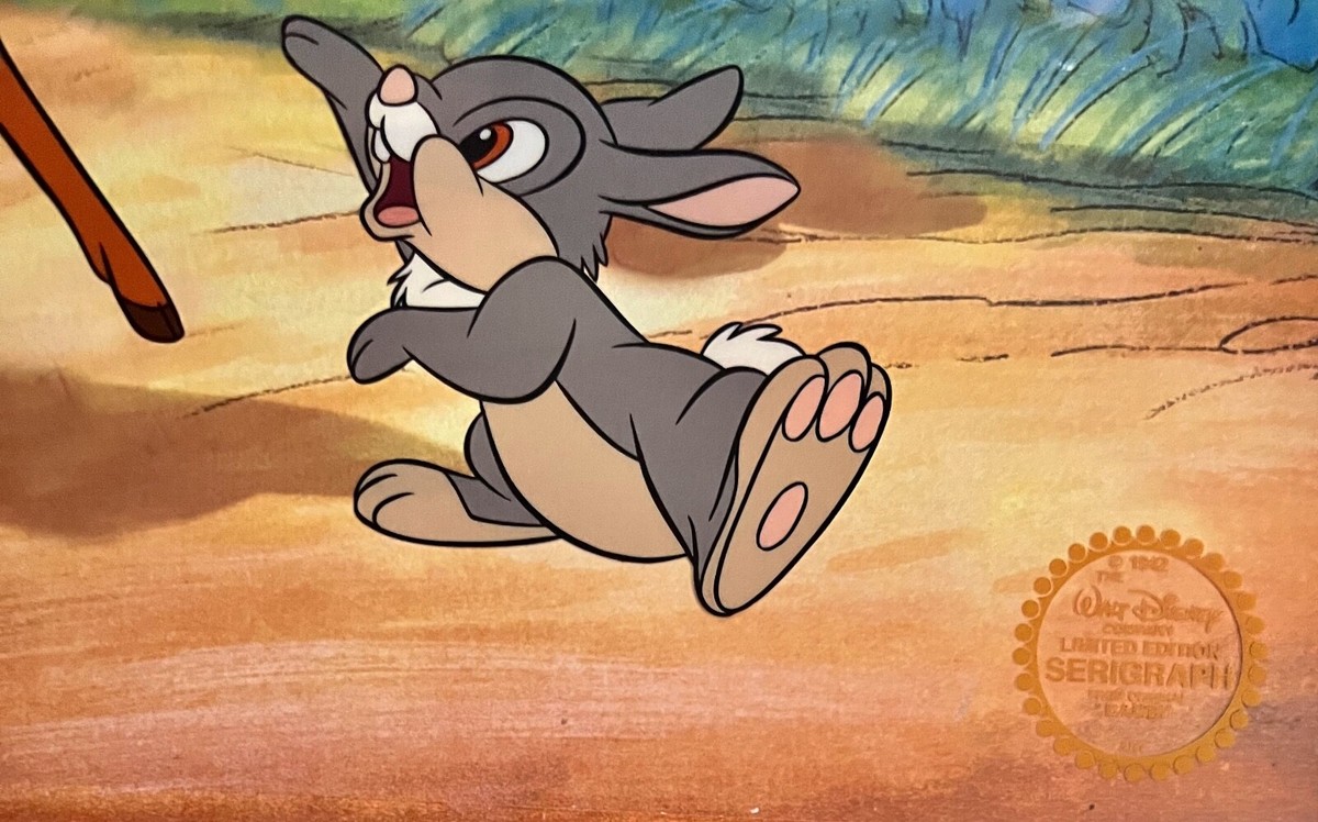 Disney BAMBI & THUMPER Limited Edition Sericel Animation Art Cel