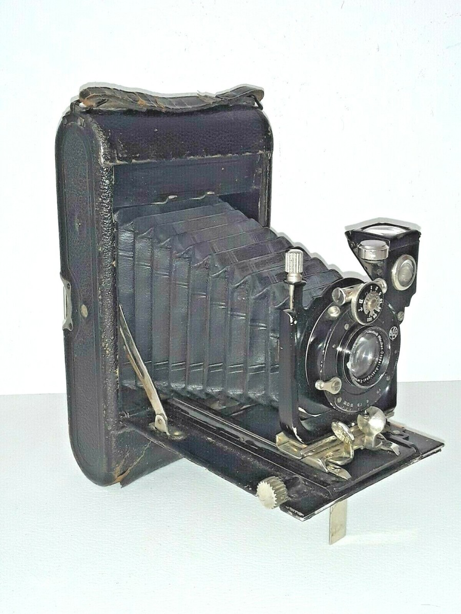 1921 GERMANY Glunz Model 300 9x12cm Film Folding Camera 135mm F6.8