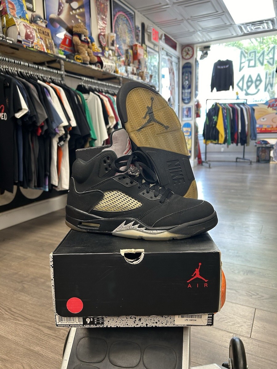Jordan 5 Retro Black Metallic Size 9.5 Nike Air Jordan Used With
