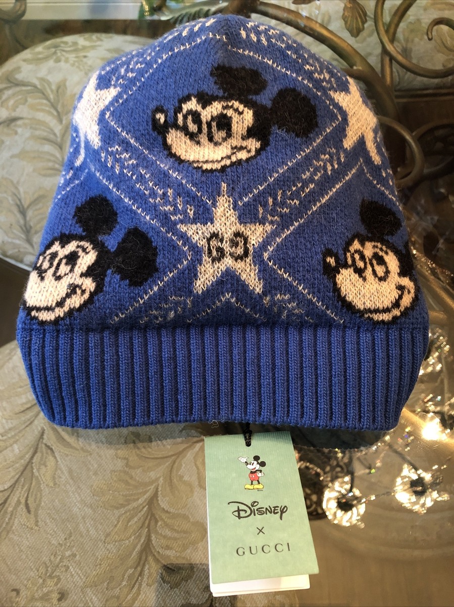 100% Authentic GUCCI X Disney Mickey Mouse Jacquard Knit Beanie