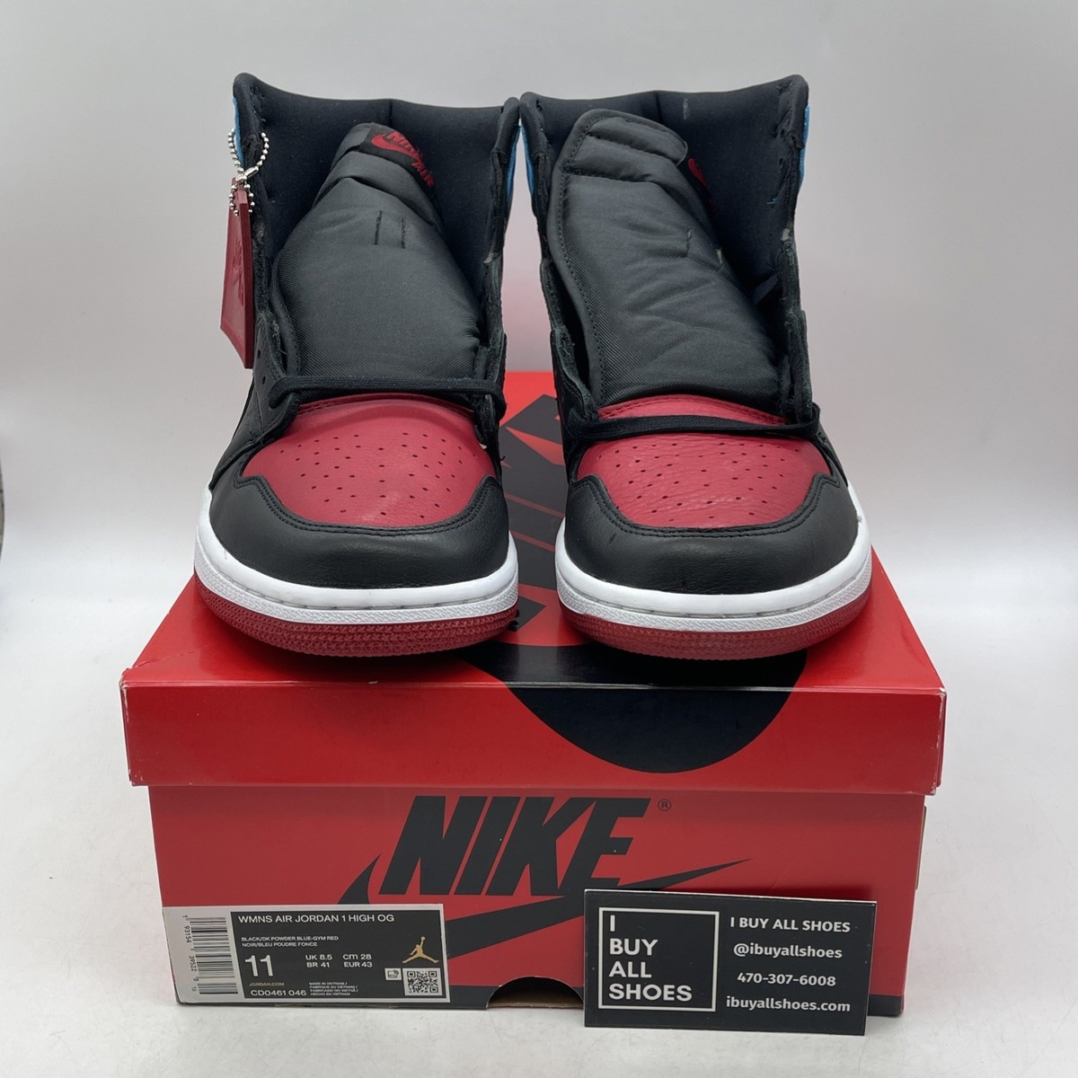 Size 11 - Jordan 1 High OG UNC To Chicago 2020 for sale online | eBay