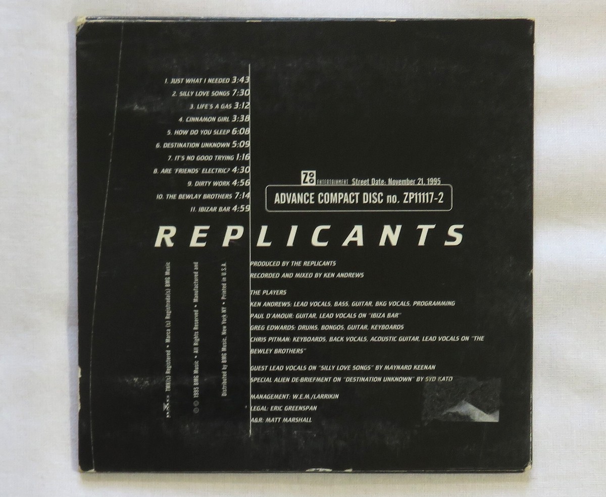 Replicants s/t Advance Promo CD 1995 BMG Failure Ken Andrews | eBay