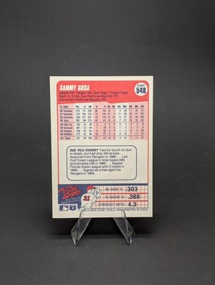 1990 Fleer - Sammy Sosa #548 (RC) | eBay