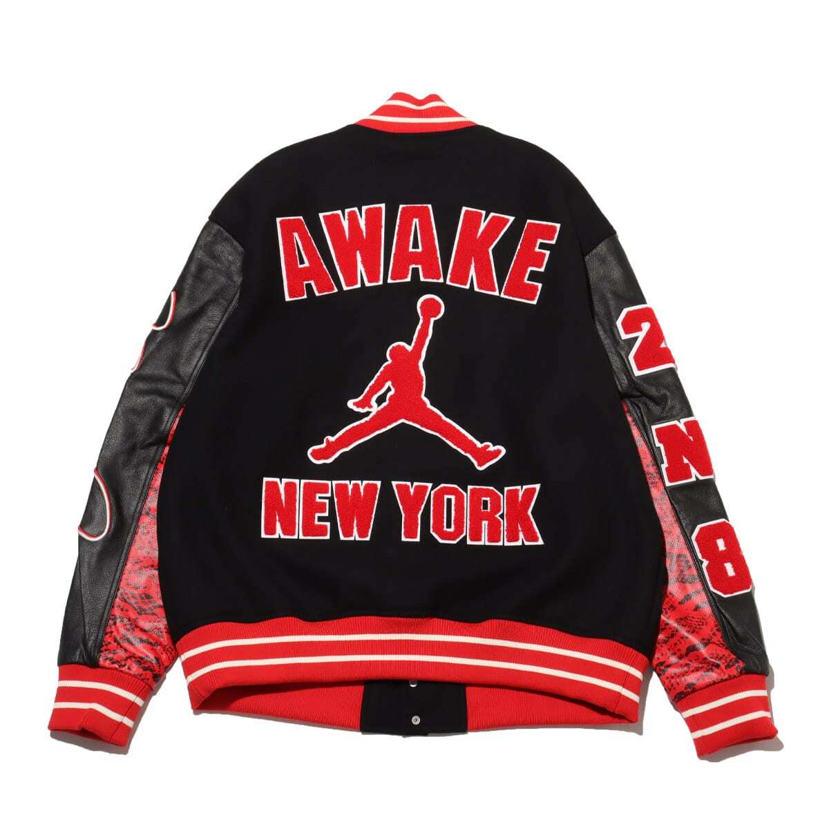 Nike JORDAN x Awake NY Varsity Jacket Red Black FQ5439-657 Size JP