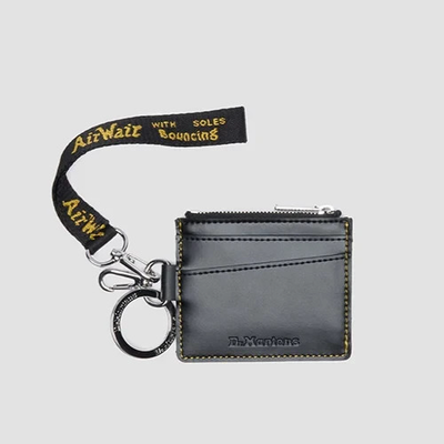 Dr. Martens Card Holder BLACK Mini Wallet key chain 41429001 Japan