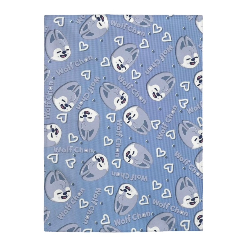 Skzoo WolfChan Blanket, StrayKids Bangchan Blanket, Cute Gift For