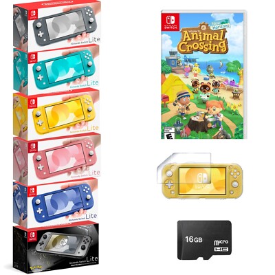 NEW Nintendo Switch Lite Anmal Crossing Bundle + Free Accessories
