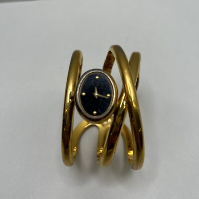 The Franklin Mint Alfred Durante Golden Ribbons Bracelet Cuff