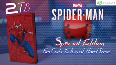 SEAGATE FireCuda 2TB External Gaming Hard Drive *SPIDER-MAN