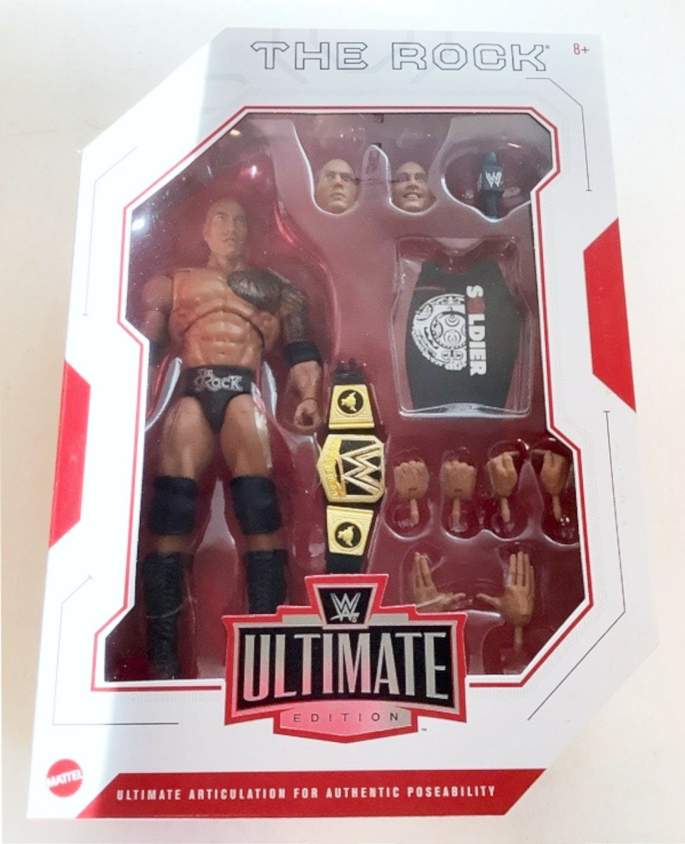 NEW Mattel GVC17 WWE Ultimate Edition THE ROCK Wrestling Action