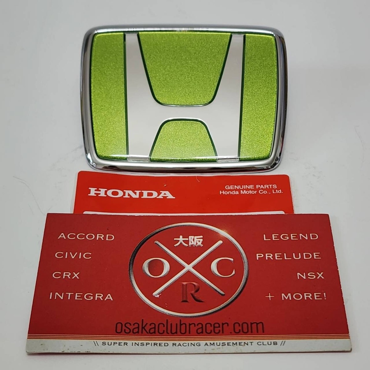 Genuine OEM 91-01 Honda NSX JDM Front Emblem Badge Lime Green