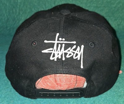 RARE Stussy Vintage S Low Pro Cap cotton Black Red Hip Hop | eBay