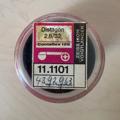 Rare Vintage Carl Zeiss Distagon Lens in Original Case 32mm f/2,8