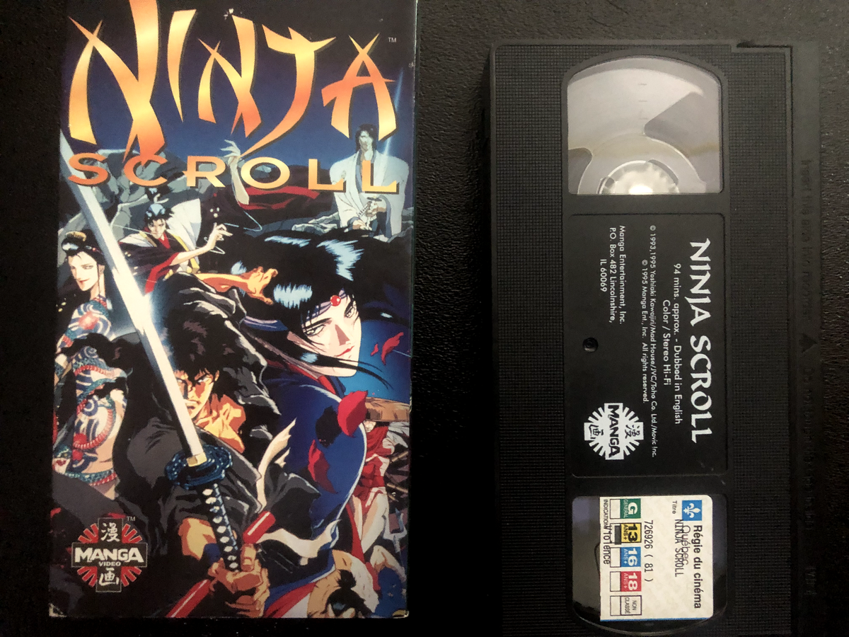 Ninja Scroll (VHS, 1995, Original Japanese Dubbed English) for