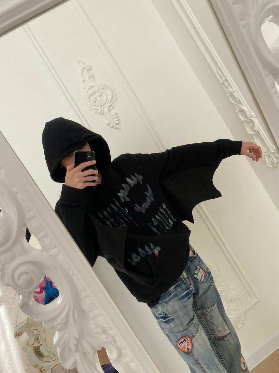 VTG Custom Hoodie opium y2k grange sk8. Hoodie Vampire.bat hoodie