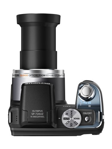 OLYMPUS SP 720UZ Digital Camera 14.0MP CMOS 26X Zoom 26mm Black