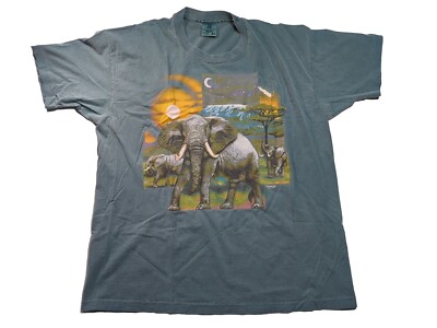 Vintage Elephant Elephants T-Shirt Size XL Single Stitch Nature