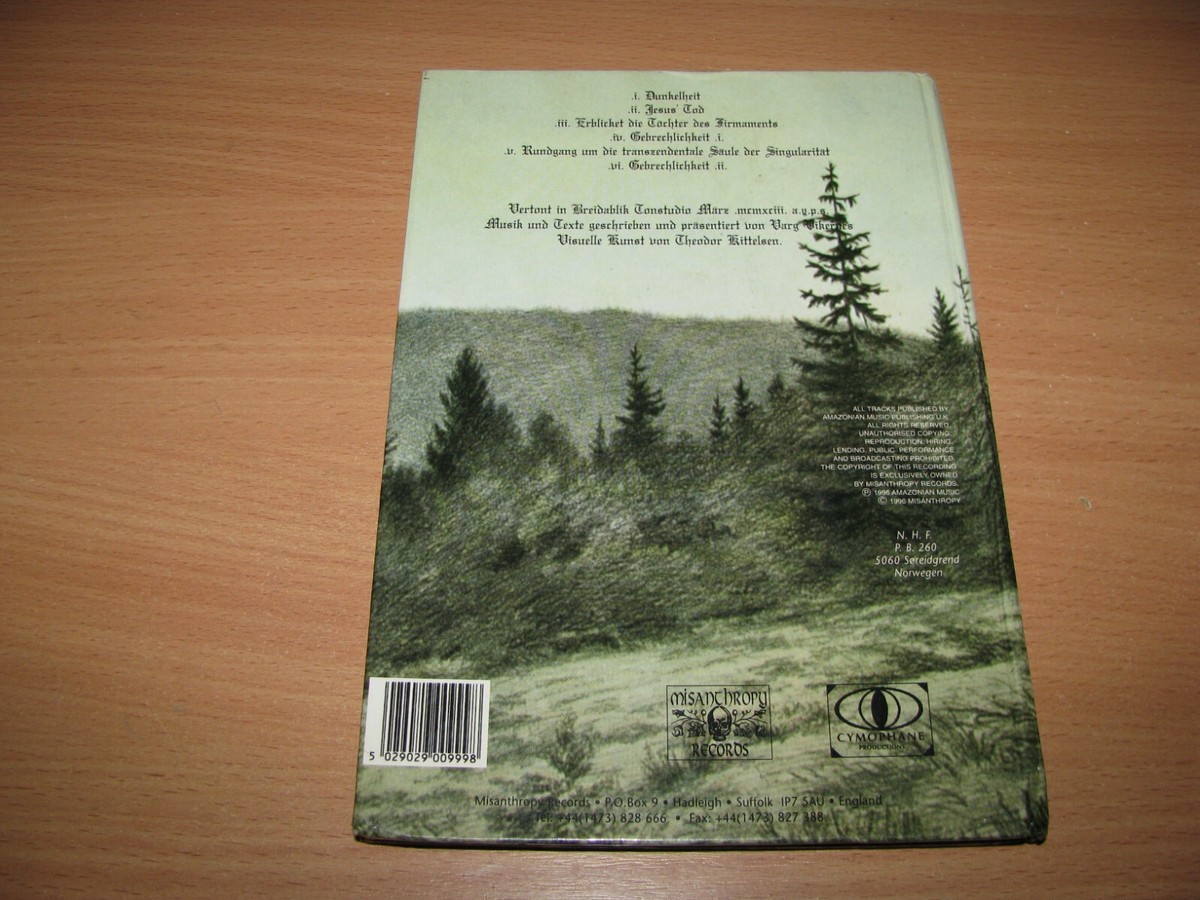 BVRZUM - Filosofem (1996 Misanthropy LIMITED A5 DIGIBOOK